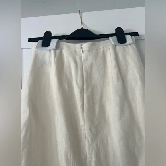 Brooks Brothers White Linen Maxi Skirt size 0 - Picture 8 of 12